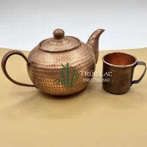 Ấm pha trà bằng đồng đỏ nguyên chất