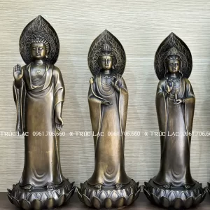 Bộ Tây Phương Tam Thánh đứng cao 40cm