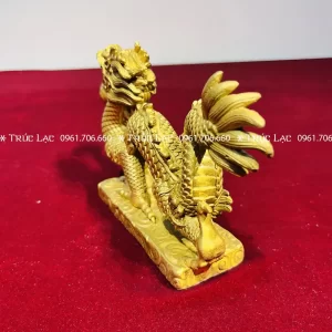 Chi tiết tinh xảo Kim Long Hộ Pháp cao 12cm