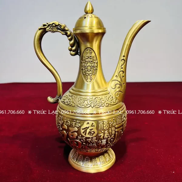 Họa tiết tinh xảo trên Ấm rượu cao 22cm