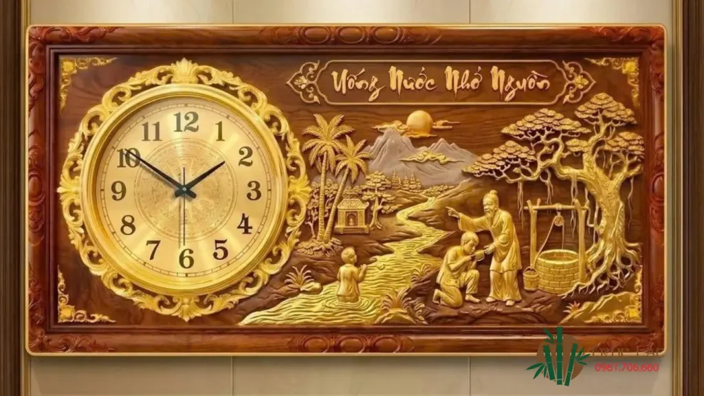 Vì Sao Đồ Đồng Ngày Càng Được Ưa Chuộng Trong Không Gian Sống Hiện Đại? 3 Tranh đồng, Uống nước nhớ nguồn