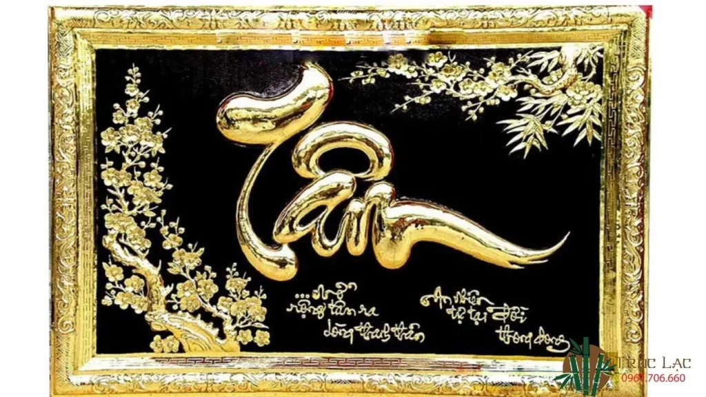 6 Lựa Chọn Tranh Đồng Hoàn Hảo Cho Không Gian Làm Việc Của Bạn 3 Tâm, tranh chữ