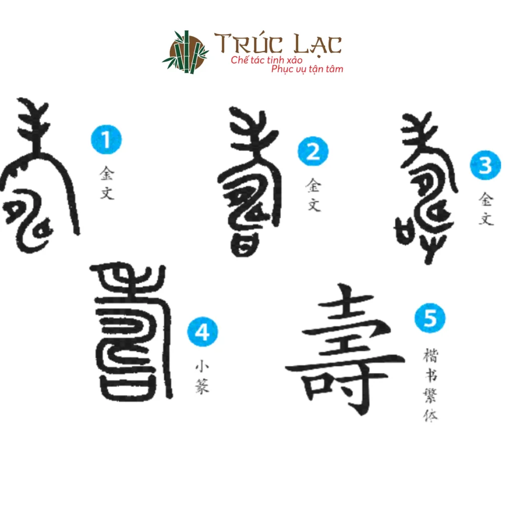 Nguồn gốc và ý nghĩa chữ Thọ (寿) 2 chữ Thọ